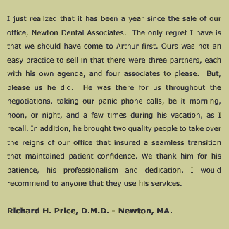 Seller testimonial for Northeast Dental Counseling, LTD.